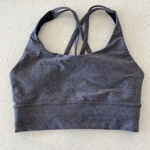 Lululemon Energy Longline Sports Bra in Grey - Size 4 - LIKE NEW